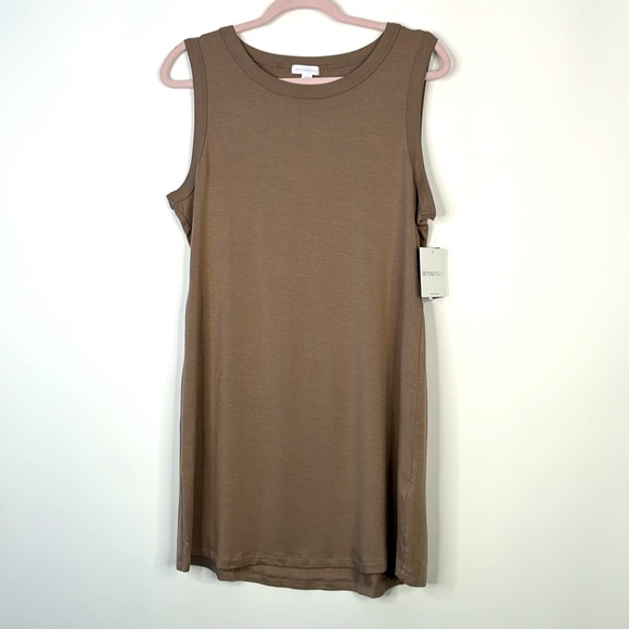 NWT Beyond Yoga Out Of Town Dress Size L Color oyster #0021 - Picture 5 of 6